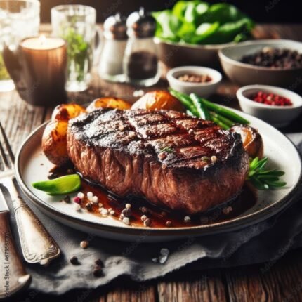 perfect char grilled angus steak