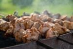 shish kebab, meat, nature, summer, brazier, skewers, frying, food