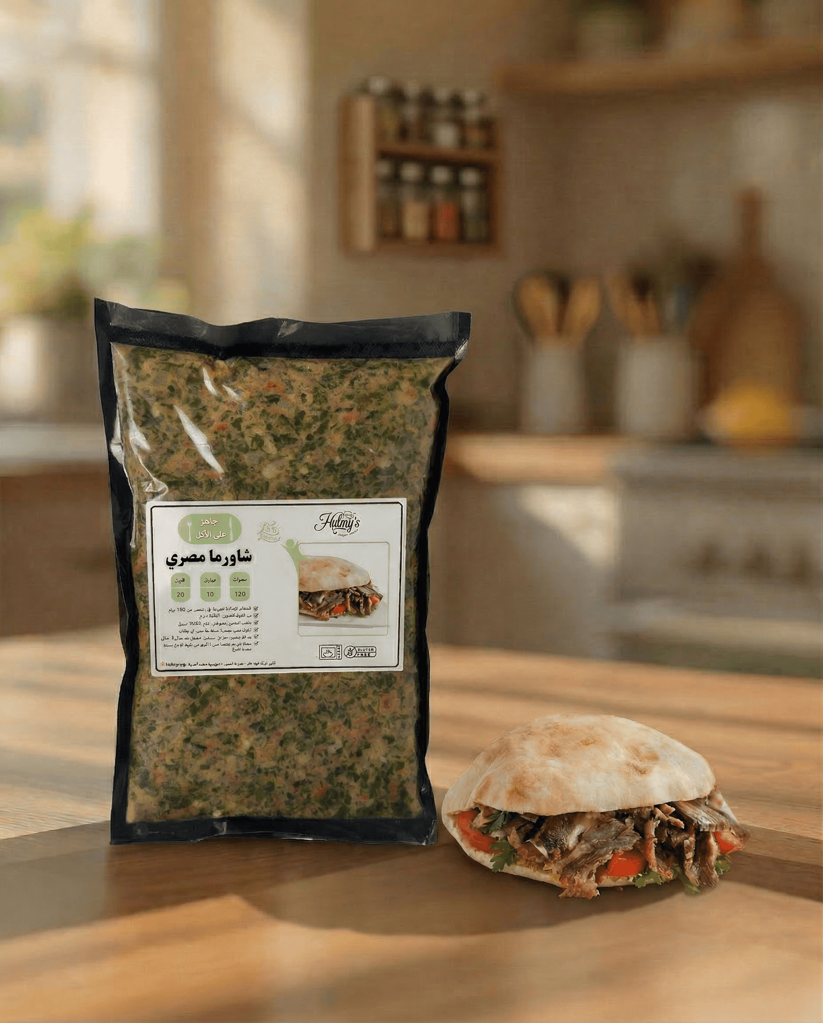 shawerma Egyptian Shawarma made with grilled baladi beef, tomatoes and onions ( ±1000 g) - Image 1