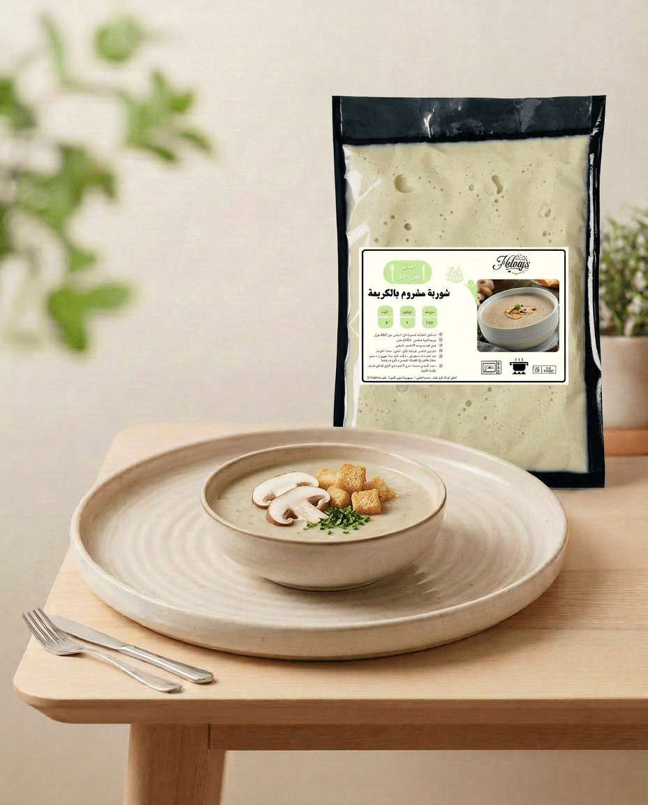 RTE-C-10 mushroom cream soup + crispy fried Lebanese bread, (±500 g) (serves two). - Image 1