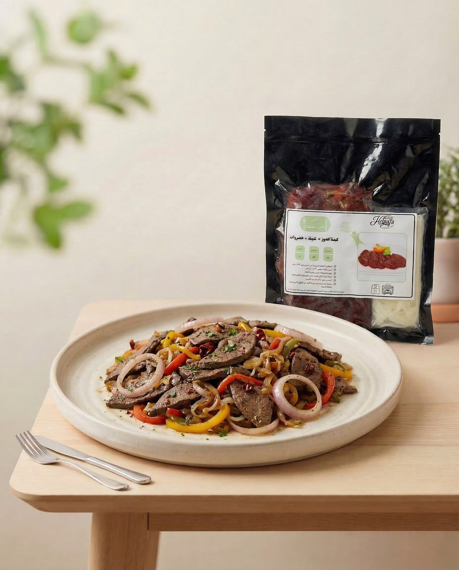 kebda Baladi Beef Sliced Liver + seasoning pack ( ±500 g ) - Image 1